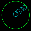 Moving Sphere to Containing Sphere's Edge